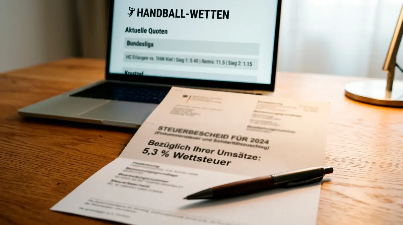 Sportwettsteuer Deutschland 5,3 Prozent — Auswirkung auf Handball-WM-Wetten